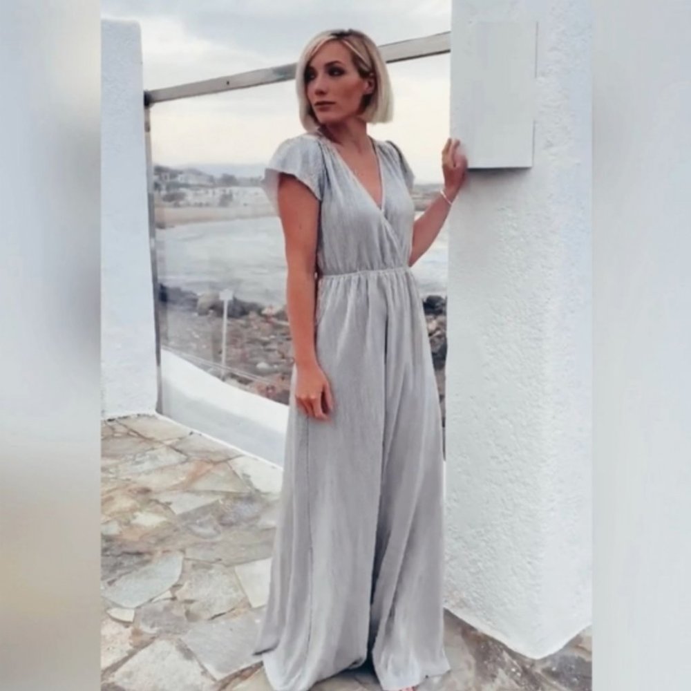 NWT Baltic Born Silver Metallic Athena Dress | size m